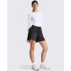 imageG4Free Lightbreeze Womens UPF 50 Long Sleeve Rash Guard Quick Dry Crop Workout Tops Thumbholes Sun Shirts Running AthleticWhite