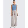 imageG4Free Skimetic Workout Tank Tops for Women Side Ruched Sleeveless High Neck Crop Top Summer Athletic Gym ShirtsDusty Blue