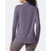 imageG4Free Womens UPF 50 Sun Shirts Lightweight Quick Dry Long Sleeve Workout Tops Lightweight Running PulloverGray Purple