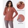 imageG4Free Womens UPF 50 Sun Shirts Lightweight Quick Dry Long Sleeve Workout Tops Lightweight Running PulloverJam Brown