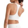 imageG4Free BareFeel Racerback Sports Bra for Women  Scoop Neck Workout Tank Top Casual Yoga Non PaddedPure White