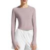 imageG4Free Lightbreeze Womens UPF 50 Long Sleeve Rash Guard Quick Dry Crop Workout Tops Thumbholes Sun Shirts Running AthleticGray Lilac