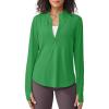 imageG4Free Womens UPF 50 Sun Shirts Lightweight Quick Dry Long Sleeve Workout Tops Lightweight Running PulloverForest Green