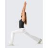 imageG4Free BareFeel Built in Bra Camisole Tops Yoga Workout Removable Padded Cami Spaghetti Strap Pilates Tank TopBlack
