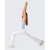 imageG4Free BareFeel Built in Bra Camisole Tops Yoga Workout Removable Padded Cami Spaghetti Strap Pilates Tank TopLight Denim