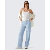 imageG4Free BareFeel Built in Bra Camisole Tops Yoga Workout Removable Padded Cami Spaghetti Strap Pilates Tank TopPure White