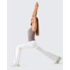 imageG4Free BareFeel Built in Bra Camisole Tops Yoga Workout Removable Padded Cami Spaghetti Strap Pilates Tank TopTaupe