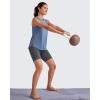 imageG4Free Lightweight Workout Tank Tops for Women High Neck Athletic Long Tanks Sleeveless Summer Running Gym ShirtsDusty Blue