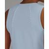 imageG4Free Lightweight Workout Tank Tops for Women High Neck Athletic Long Tanks Sleeveless Summer Running Gym ShirtsLight Denim