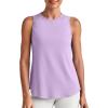 imageG4Free Lightweight Workout Tank Tops for Women High Neck Athletic Long Tanks Sleeveless Summer Running Gym ShirtsLight Purple
