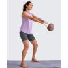 imageG4Free Lightweight Workout Tank Tops for Women High Neck Athletic Long Tanks Sleeveless Summer Running Gym ShirtsLight Purple