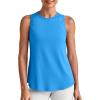 imageG4Free Lightweight Workout Tank Tops for Women High Neck Athletic Long Tanks Sleeveless Summer Running Gym ShirtsOcean Blue