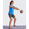 imageG4Free Lightweight Workout Tank Tops for Women High Neck Athletic Long Tanks Sleeveless Summer Running Gym ShirtsOcean Blue
