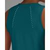 imageG4Free Lightweight Workout Tank Tops for Women High Neck Athletic Long Tanks Sleeveless Summer Running Gym ShirtsTeal