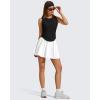 imageG4Free Lyocell Ruched Side Workout Tank Tops Woman High Neck Waist Length Gym Tanks Soft Relaxed Fit for TrainingBlack