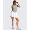 imageG4Free Lyocell Ruched Side Workout Tank Tops Woman High Neck Waist Length Gym Tanks Soft Relaxed Fit for TrainingLight Gray