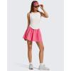 imageG4Free Lyocell Ruched Side Workout Tank Tops Woman High Neck Waist Length Gym Tanks Soft Relaxed Fit for TrainingPure White