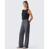 imageG4Free Lyocell Workout Running Tank Tops High Neck Athletic Tanks Loose Fit Hip Length Yoga Tennis TopBlack