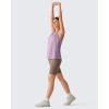 imageG4Free Lyocell Workout Running Tank Tops High Neck Athletic Tanks Loose Fit Hip Length Yoga Tennis TopLight Purple