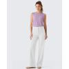 imageG4Free Lyocell Workout Running Tank Tops High Neck Athletic Tanks Loose Fit Hip Length Yoga Tennis TopLight Purple