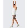 imageG4Free Lyocell Workout Running Tank Tops High Neck Athletic Tanks Loose Fit Hip Length Yoga Tennis TopPure White