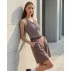 imageG4Free Ribbed Halter Crop Tank Tops Backless Going Out Camisoles Open Back Y2K Slim Fit Cropped Cami TopTaupe