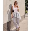 imageG4Free Ribbed Henley Tank Top Cropped Going Out Tanks Square Neck Sleeveless Vacation Crop TopsBlush