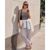 imageG4Free Ribbed Henley Tank Top Cropped Going Out Tanks Square Neck Sleeveless Vacation Crop TopsTaupe