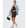 image:imageG4Free BareFeel Built in Bra Maternity Romper Smart Back Opening Pregnancy Jumpsuit with Pockets Workout CasualBlack