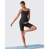 image:imageG4Free BareFeel Built in Bra Maternity Romper Smart Back Opening Pregnancy Jumpsuit with Pockets Workout CasualBlack
