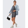 image:imageG4Free BareFeel Built in Bra Maternity Romper Smart Back Opening Pregnancy Jumpsuit with Pockets Workout CasualDark Gray