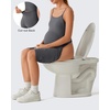 image:imageG4Free BareFeel Built in Bra Maternity Romper Smart Back Opening Pregnancy Jumpsuit with Pockets Workout CasualDark Gray