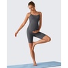 image:imageG4Free BareFeel Built in Bra Maternity Romper Smart Back Opening Pregnancy Jumpsuit with Pockets Workout CasualDark Gray