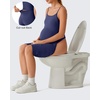 image:imageG4Free BareFeel Built in Bra Maternity Romper Smart Back Opening Pregnancy Jumpsuit with Pockets Workout CasualRoyal Blue
