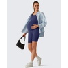 image:imageG4Free BareFeel Built in Bra Maternity Romper Smart Back Opening Pregnancy Jumpsuit with Pockets Workout CasualRoyal Blue