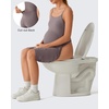 image:imageG4Free BareFeel Built in Bra Maternity Romper Smart Back Opening Pregnancy Jumpsuit with Pockets Workout CasualTaupe