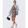 image:imageG4Free BareFeel Built in Bra Maternity Romper Smart Back Opening Pregnancy Jumpsuit with Pockets Workout CasualTaupe