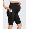 image:imageG4Free Barefeel Maternity Biker Shorts with Pockets Over The Belly Legging Pregnancy Yoga Pants Athletic Workout 5 85Black
