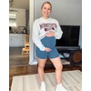 image:imageG4Free Barefeel Maternity Biker Shorts with Pockets Over The Belly Legging Pregnancy Yoga Pants Athletic Workout 5 85Blue Gray