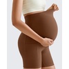 image:imageG4Free Barefeel Maternity Biker Shorts with Pockets Over The Belly Legging Pregnancy Yoga Pants Athletic Workout 5 85Coffee