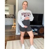 image:imageG4Free Barefeel Maternity Biker Shorts with Pockets Over The Belly Legging Pregnancy Yoga Pants Athletic Workout 5 85Dark Gray