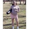image:imageG4Free Barefeel Maternity Biker Shorts with Pockets Over The Belly Legging Pregnancy Yoga Pants Athletic Workout 5 85Pink