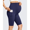 image:imageG4Free Barefeel Maternity Biker Shorts with Pockets Over The Belly Legging Pregnancy Yoga Pants Athletic Workout 5 85Royal Blue