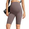 image:imageG4Free Barefeel Maternity Biker Shorts with Pockets Over The Belly Legging Pregnancy Yoga Pants Athletic Workout 5 85Taupe