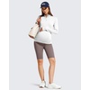 image:imageG4Free Barefeel Maternity Biker Shorts with Pockets Over The Belly Legging Pregnancy Yoga Pants Athletic Workout 5 85Taupe