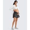 image:imageG4Free Chillwhisp Built in Brief Maternity Athletic Shorts with Inner Pockets Cross Waist Pregnancy ShortsBlack