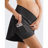 image:imageG4Free Chillwhisp Built in Brief Maternity Athletic Shorts with Inner Pockets Cross Waist Pregnancy ShortsBlack