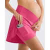 image:imageG4Free Chillwhisp Built in Brief Maternity Athletic Shorts with Inner Pockets Cross Waist Pregnancy ShortsRosy Pink