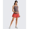 image:imageG4Free Chillwhisp Built in Brief Maternity Athletic Shorts with Inner Pockets Cross Waist Pregnancy ShortsRust Orange