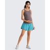 image:imageG4Free Chillwhisp Built in Brief Maternity Athletic Shorts with Inner Pockets Cross Waist Pregnancy ShortsSky Blue